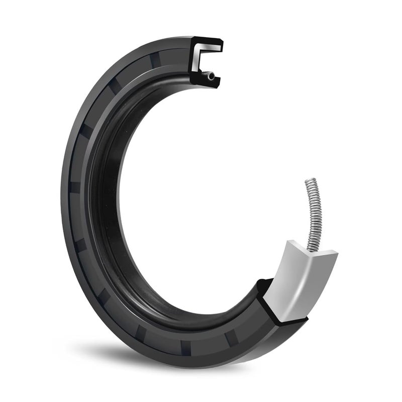 Xike Oil Shaft Seal, Lip Seals, TC 68x85x10mm Nitrile Rubber Cover Double Lip with Spring, Oil Seals for Bearing Shafts,Rotating Shafts,etc., Black Pack of 1 - Image 1